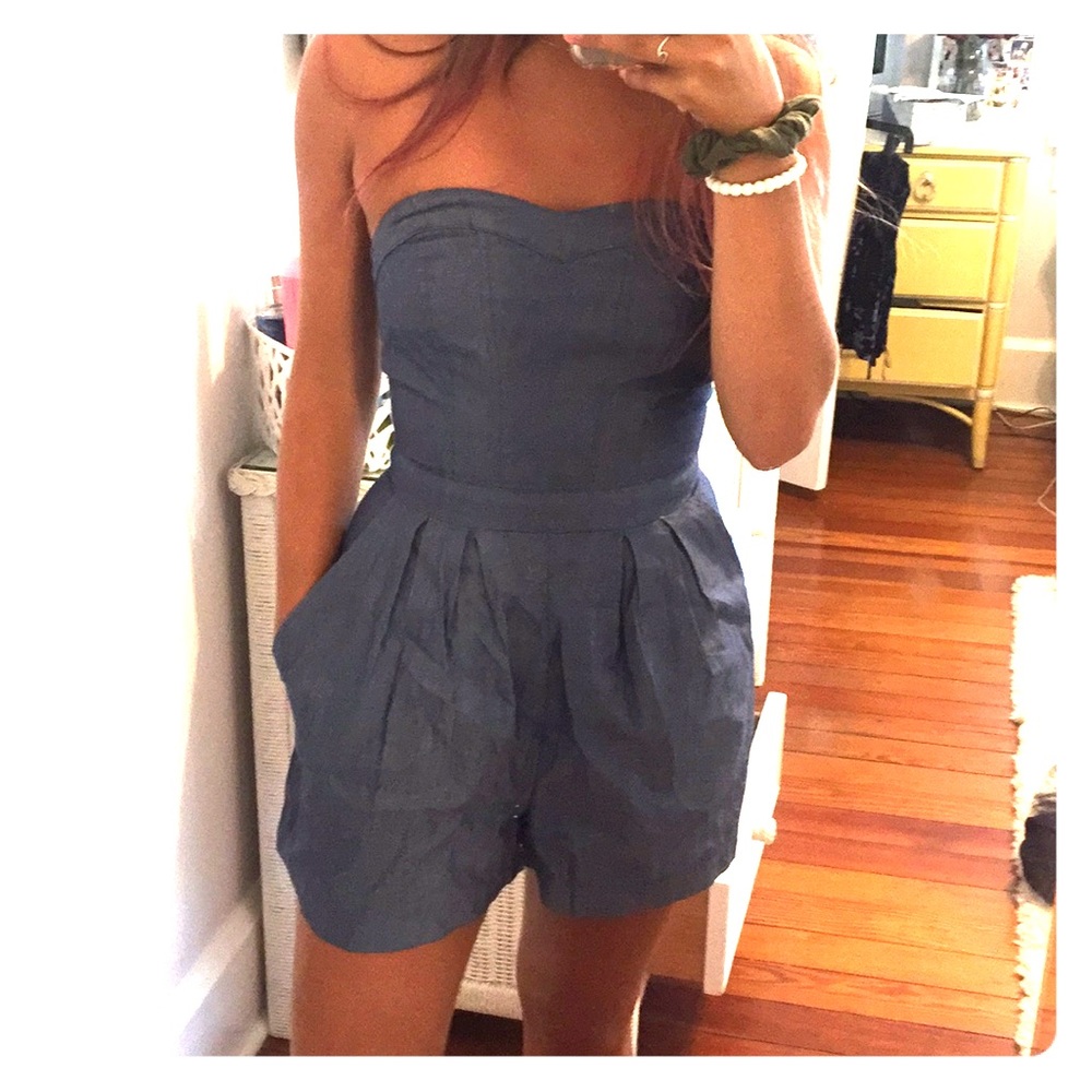 Denim Target Romper